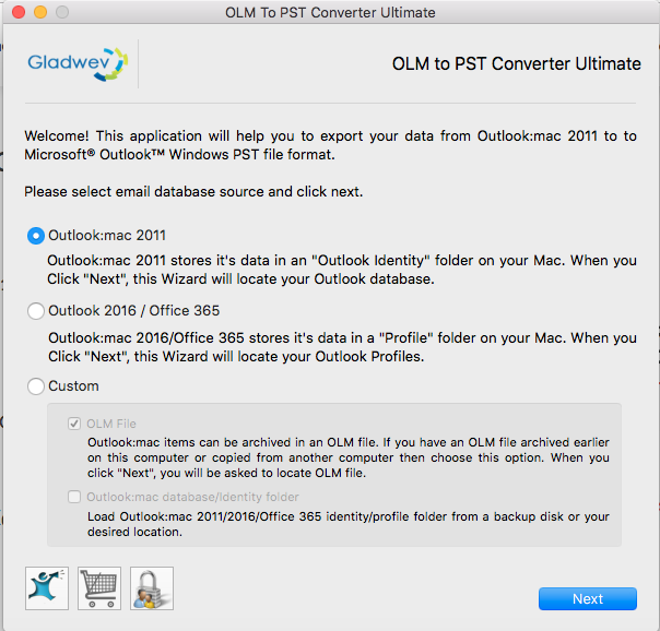 .olm to .pst converter